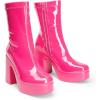 image:imageDREAM PAIRS Womens Platform Gogo Ankle Boots High Chunky Block Heel Square Toe Booties ShoesHot Pinkpat