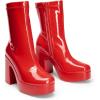 image:imageDREAM PAIRS Womens Platform Gogo Ankle Boots High Chunky Block Heel Square Toe Booties ShoesRedpat