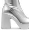 image:imageDREAM PAIRS Womens Platform Gogo Ankle Boots High Chunky Block Heel Square Toe Booties ShoesSilver
