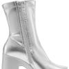 image:imageDREAM PAIRS Womens Platform Gogo Ankle Boots High Chunky Block Heel Square Toe Booties ShoesSilver