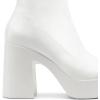 image:imageDREAM PAIRS Womens Platform Gogo Ankle Boots High Chunky Block Heel Square Toe Booties ShoesWhite