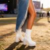 image:imageDREAM PAIRS Womens Platform Gogo Ankle Boots High Chunky Block Heel Square Toe Booties ShoesWhitepat