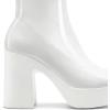 image:imageDREAM PAIRS Womens Platform Gogo Ankle Boots High Chunky Block Heel Square Toe Booties ShoesWhitepat