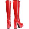 image:imageDREAM PAIRS Womens Platform Heeled Knee High Boots Long Chunky Tall Gogo Boots for FallRedpat