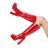 image:imageDREAM PAIRS Womens Platform Heeled Knee High Boots Long Chunky Tall Gogo Boots for FallRedpat