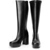 image:imageDREAM PAIRS Womens Platform Knee High Boots Chunky Block Heel Side Zipper Cute Gogo BootsBlackpu