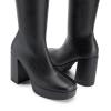 image:imageDREAM PAIRS Womens Platform Knee High Boots Chunky Block Heel Side Zipper Cute Gogo BootsBlackpu