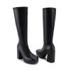 image:imageDREAM PAIRS Womens Platform Knee High Boots Chunky Block Heel Side Zipper Cute Gogo BootsBlackpu