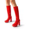 image:imageDREAM PAIRS Womens Platform Knee High Boots Chunky Block Heel Side Zipper Cute Gogo BootsRedpat