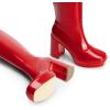 image:imageDREAM PAIRS Womens Platform Knee High Boots Chunky Block Heel Side Zipper Cute Gogo BootsRedpat