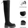 image:imageDREAM PAIRS Womens Platform Over The Knee Boots Lug Sole Round Toe Thigh High Long Chunky Block Heels Fall BootsBlacksuede