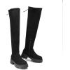 image:imageDREAM PAIRS Womens Platform Over The Knee Boots Lug Sole Round Toe Thigh High Long Chunky Block Heels Fall BootsBlacksuede