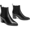 image:imageDREAM PAIRS Womens Retro Elastic Chelsea Ankle Boots Fashion Low Chunky Block Heel Pointed Toe Fall Heeled Booties ShoesBlackpu