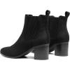 image:imageDREAM PAIRS Womens Retro Elastic Chelsea Ankle Boots Fashion Low Chunky Block Heel Pointed Toe Fall Heeled Booties ShoesBlacksuede