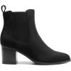 image:imageDREAM PAIRS Womens Retro Elastic Chelsea Ankle Boots Fashion Low Chunky Block Heel Pointed Toe Fall Heeled Booties ShoesBlacksuede