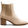 image:imageDREAM PAIRS Womens Retro Elastic Chelsea Ankle Boots Fashion Low Chunky Block Heel Pointed Toe Fall Heeled Booties ShoesNudesuede