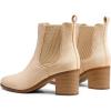 image:imageDREAM PAIRS Womens Retro Elastic Chelsea Ankle Boots Fashion Low Chunky Block Heel Pointed Toe Fall Heeled Booties ShoesNudesuede