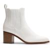 image:imageDREAM PAIRS Womens Retro Elastic Chelsea Ankle Boots Fashion Low Chunky Block Heel Pointed Toe Fall Heeled Booties ShoesWhitepu