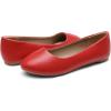 image:imageDREAM PAIRS Womens SoleSimple Wide Width Flats Ballerina Walking Flats Comfortable Slip on ShoesRedpu1