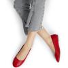 image:imageDREAM PAIRS Womens SoleSimple Wide Width Flats Ballerina Walking Flats Comfortable Slip on ShoesRedpu1