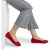 image:imageDREAM PAIRS Womens SoleSimple Wide Width Flats Ballerina Walking Flats Comfortable Slip on ShoesRedpu1