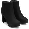 image:imageDREAM PAIRS Womens Stomp High Heel Ankle BootsBlack