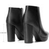 image:imageDREAM PAIRS Womens Stomp High Heel Ankle BootsBlackPu