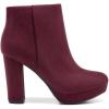 image:imageDREAM PAIRS Womens Stomp High Heel Ankle BootsBurgundy