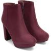 image:imageDREAM PAIRS Womens Stomp High Heel Ankle BootsBurgundy