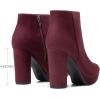 image:imageDREAM PAIRS Womens Stomp High Heel Ankle BootsBurgundy