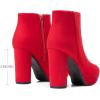 image:imageDREAM PAIRS Womens Stomp High Heel Ankle BootsRed