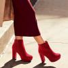 image:imageDREAM PAIRS Womens Stomp High Heel Ankle BootsRed