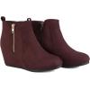 image:imageDREAM PAIRS Womens Suede Low Wedges Ankle BootsBurgundySuede