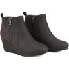 image:imageDREAM PAIRS Womens Suede Low Wedges Ankle BootsGreySuede