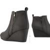 image:imageDREAM PAIRS Womens Suede Low Wedges Ankle BootsGreySuede