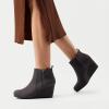 image:imageDREAM PAIRS Womens Suede Low Wedges Ankle BootsGreySuede