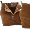 image:imageDREAM PAIRS Womens Suede Low Wedges Ankle BootsTanSuede