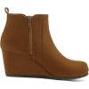 image:imageDREAM PAIRS Womens Suede Low Wedges Ankle BootsTanSuede