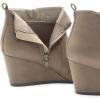 image:imageDREAM PAIRS Womens Suede Low Wedges Ankle BootsTaupeSuede