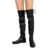 image:imageDREAM PAIRS Womens Thigh High Boots Low Block Heel Casual Fashion Over the Knee BootsBlackpu