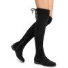 image:imageDREAM PAIRS Womens Thigh High Boots Low Block Heel Casual Fashion Over the Knee BootsBlacksuede