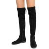 image:imageDREAM PAIRS Womens Thigh High Boots Low Block Heel Casual Fashion Over the Knee BootsBlacksuede