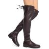 image:imageDREAM PAIRS Womens Thigh High Boots Low Block Heel Casual Fashion Over the Knee BootsBrownpu