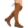image:imageDREAM PAIRS Womens Thigh High Boots Low Block Heel Casual Fashion Over the Knee BootsTansuede