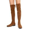image:imageDREAM PAIRS Womens Thigh High Boots Low Block Heel Casual Fashion Over the Knee BootsTansuede