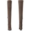 image:imageDREAM PAIRS Womens Thigh High Over The Knee Fashion Boots Block Mid Heel Long Sexy Faux Fur BootsShookhaki