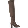 image:imageDREAM PAIRS Womens Thigh High Over The Knee Fashion Boots Block Mid Heel Long Sexy Faux Fur BootsShookhaki