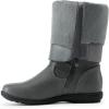 image:imageDREAM PAIRS Womens Wide Calf Knee High Faux FurLined Flat Fashion Winter Boots with Side ZipperGrey