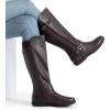 image:imageDREAM PAIRS Womens Wide Calf Knee High Faux FurLined Flat Fashion Winter Boots with Side ZipperTracewidecalfbrown