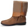 image:imageDREAM PAIRS Womens Wide Calf Knee High Faux FurLined Flat Fashion Winter Boots with Side ZipperTracewidecalfcamel